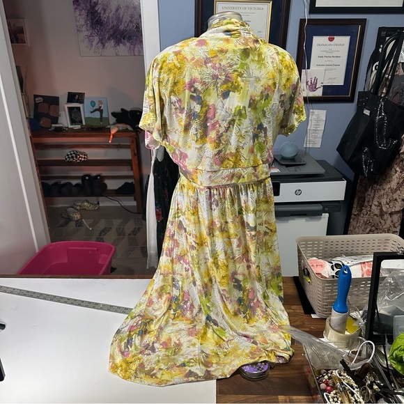 fireworks pattern vintage Artex made in Canada bolero shrug and dress set - Picture 15 of 16